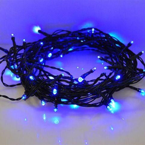 LED vánoční řetěz, 120 LED, 20m, přívod 5m, 8 funkcí, IP44, modrý + poštovné zdarma - Rozsvitsi.cz - svítidla