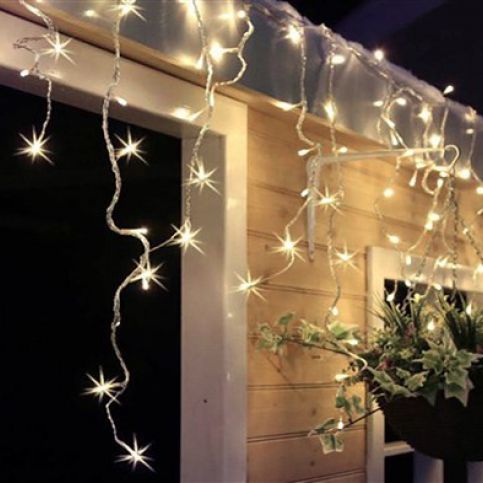 LED vánoční závěs, rampouchy, 120LED, 3m x 0,7m, přívod 6m, venkovní, bílé světlo + poštovné zdarma - Rozsvitsi.cz - svítidla