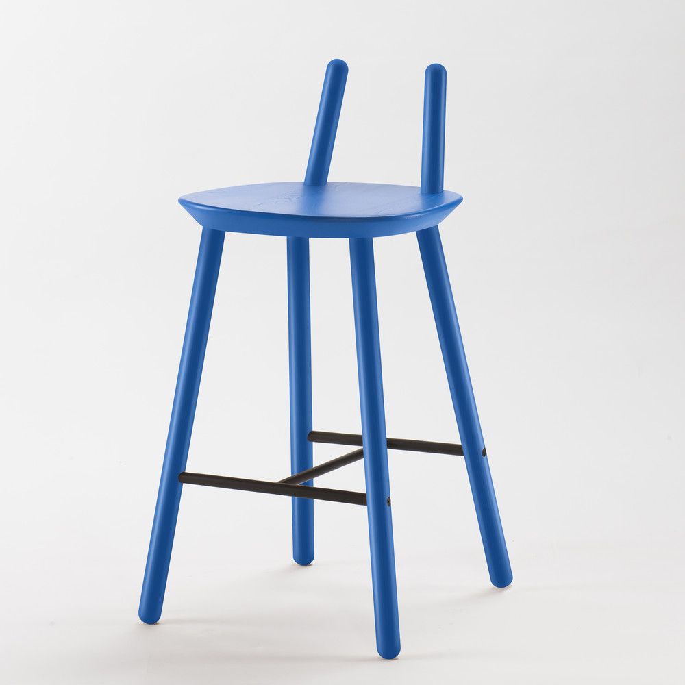 Modrá barová židle z masivu EMKO Naïve - Bonami.cz