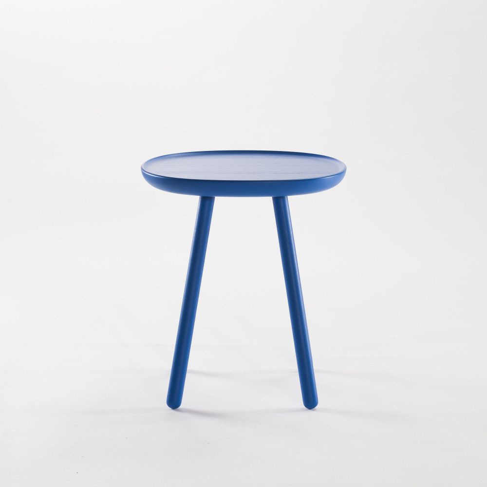 Modrý odkládací stolek z masivu EMKO Naïve Small, ø 45 cm - Bonami.cz