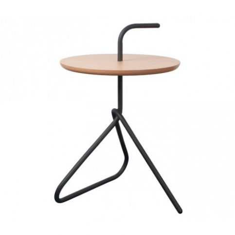 Odkládací stolek ZUIVER BAMBOO Ø 38,5 cm, MDF/bambus - Designovynabytek.cz