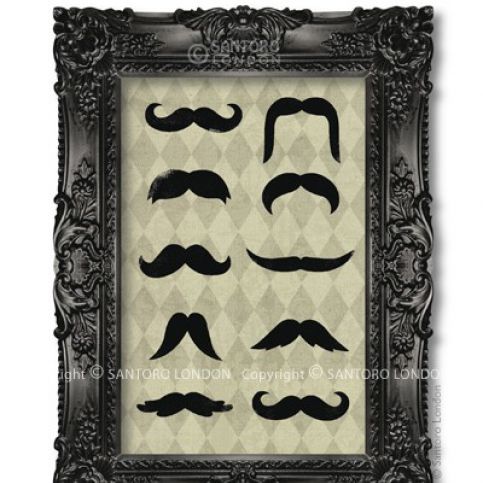 Santoro papírový rámeček na fotky Moustaches - Different.cz