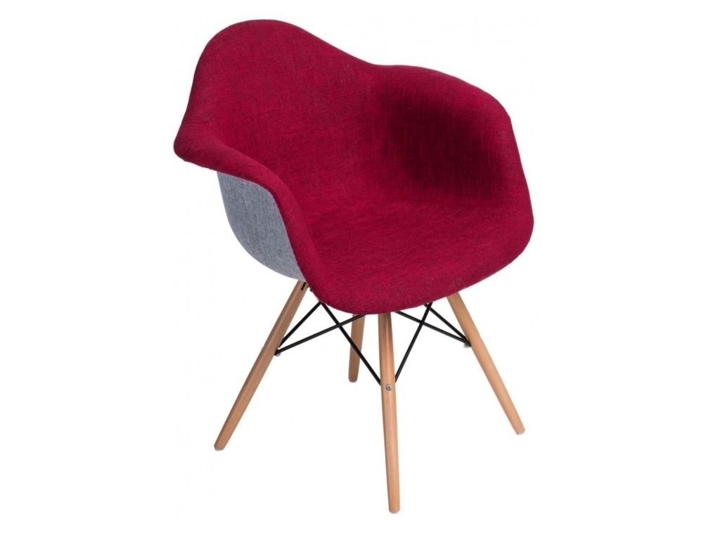Jídelní židle P018W Duo inspirovaná DAW šedo-červená  - 96design.cz