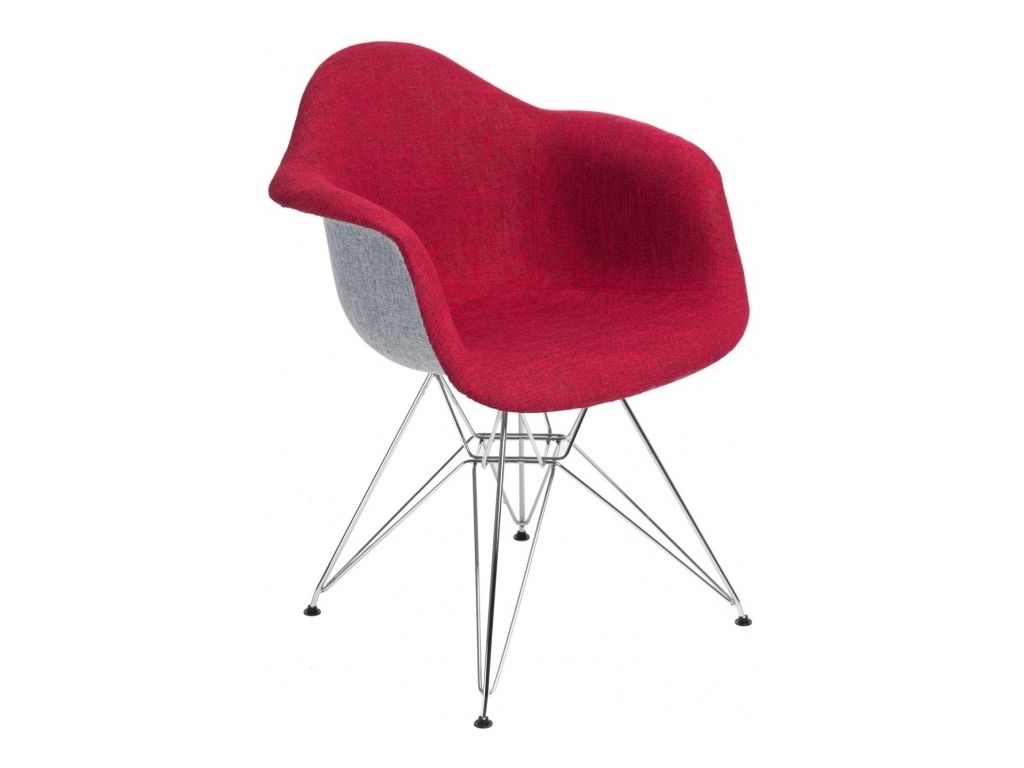 Jídelní židle P018 Duo inspirovaná DAR šedo-červená  - 96design.cz