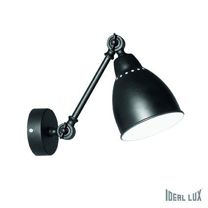 nástěnná lampa Ideal Lux Newton TL1 027852 E27 1x60W  - černá - Dekolamp s.r.o.
