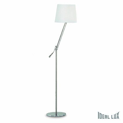 stojací lampa Ideal lux Regol PT1 014609 1x60W E27  - nikl/bílá - Dekolamp s.r.o.