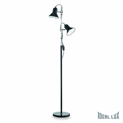 stojací lampa Ideal lux Polly PT2 061139 2x60W E27  - černá - Dekolamp s.r.o.