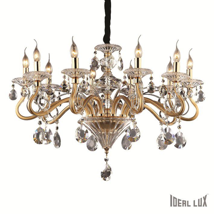 závěsné svítidlo lustr Ideal lux Negresco SP10 087771 10x40W E14  - dekorativní luxus - Dekolamp s.r.o.
