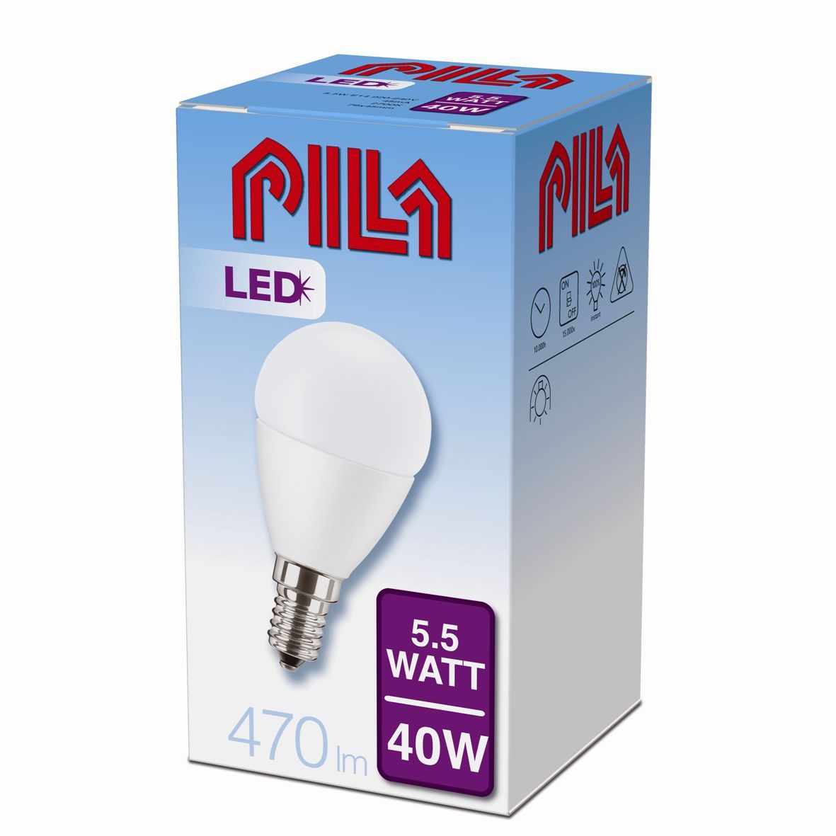 Pila LED kapka, 5.5-40W, E14, 2700K, Mléčná - alza.cz