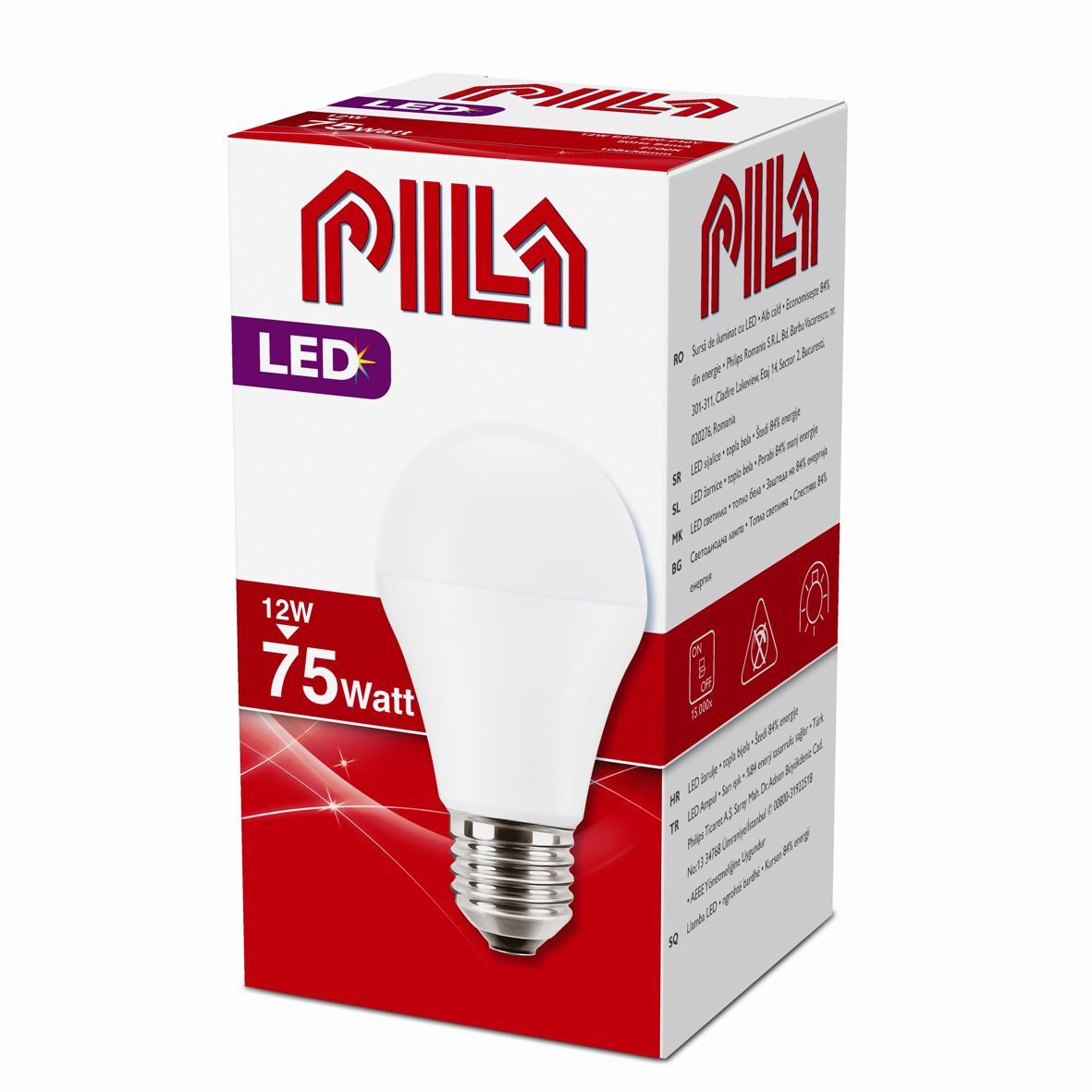Pila LED 12-75W, E27, 2700K, Mléčná - alza.cz