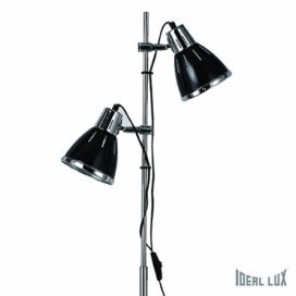 stojací lampa Ideal lux Elvis 001197 PT2 2x60W E27  - černá