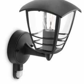 venkovní nástěnné svítidlo s pohybovým čidlem Philips CREEK 15388/30/16  - černá