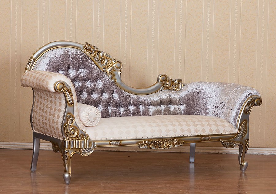 Stříbrno-zlaté barokní sofa - Waterfall® designový nábytek