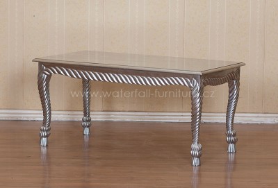 Stříbrný konferenční stolek - Waterfall® designový nábytek
