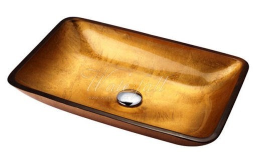 Zlaté umyvadlo na desku Orange Gold - Waterfall® retro baterie