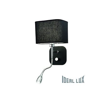 Ideal Lux Ideal Lux - LED Nástěnné svítidlo 1xE14/40W/230V + LED/1W/230V černá  - Dekolamp s.r.o.