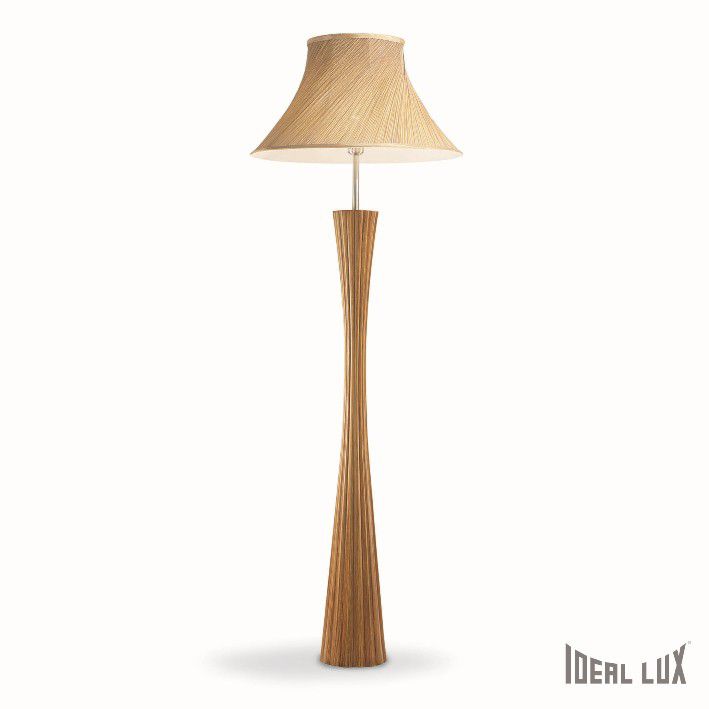 stojací lampa Ideal lux Biva 50 PT1 015750 1x60W E27  - dřevo a konopí - Dekolamp s.r.o.