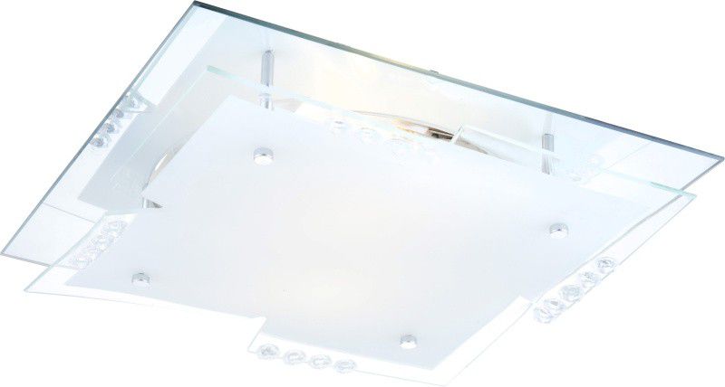 Globo 48074-2 stropní svítidlo Dubia 2x60W | E27 - bílá, chrom, satinované sklo - Dekolamp s.r.o.