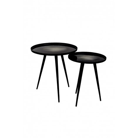 Zuiver Odkládací set stolků FLOW /  black - Alhambra | design studio