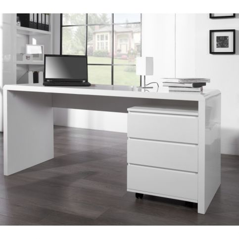 INV Psací stůl BELL 160cm bílý - Design4life