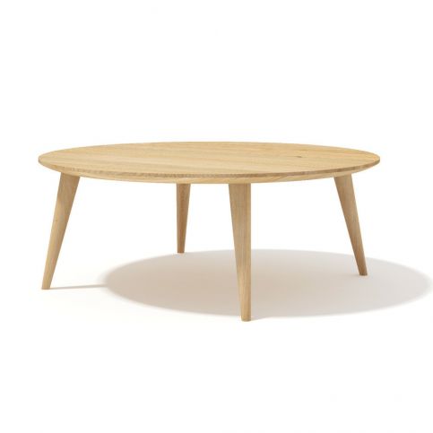 Kulatý konferenční stolek z masivního dubového dřeva Javorina, 90 cm - Bonami.cz
