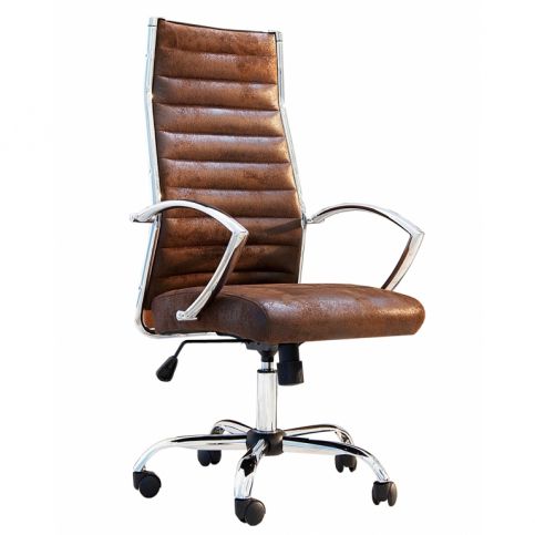 INV Kancelářská židle MAURO kávová vintage - Design4life