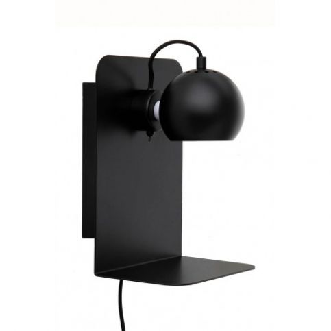 Frandsen lighting Nástěnná lampa Ball s USB, černá - Alhambra | design studio