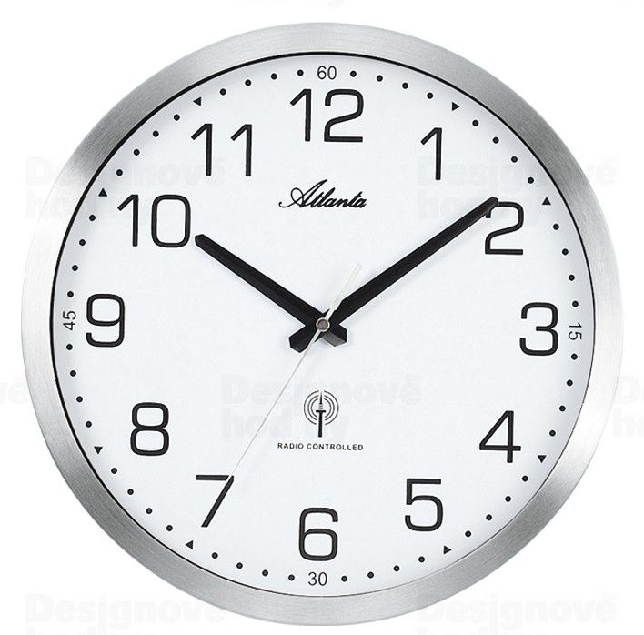 Atlanta Designové nástěnné hodiny AT4371-0 řízené signálem DCF 30cm - NP-DESIGN, s.r.o.