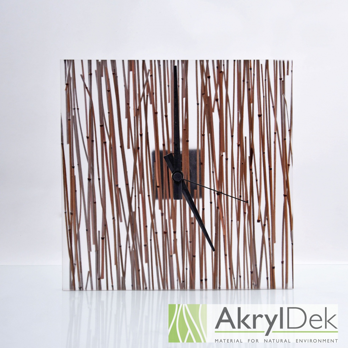 Nástěnné hodiny s bambusem - AkrylDek s.r.o.