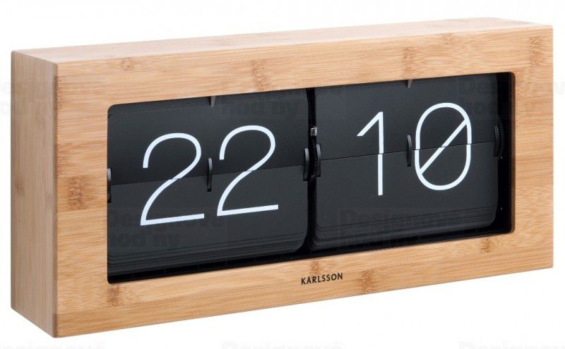Dřevěné překlápěcí hodiny Karlsson Flip, 37 x 17,5 cm - Bonami.cz