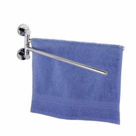 Dvojitý držák na ručníky Elegance Power-Loc, věšák - chromovaná ocel, WENKO