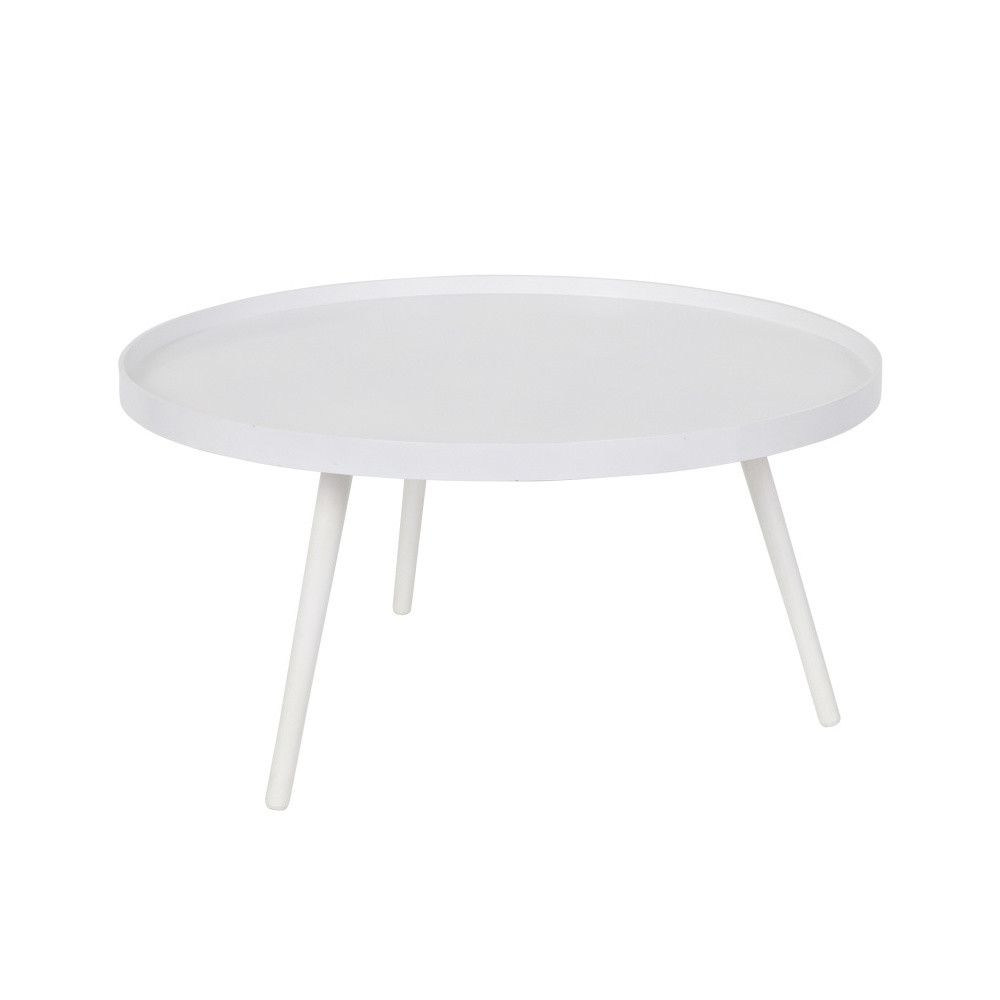 Bílý kulatý konferenční stolek ø 78 cm Mesa – WOOOD - Bonami.cz