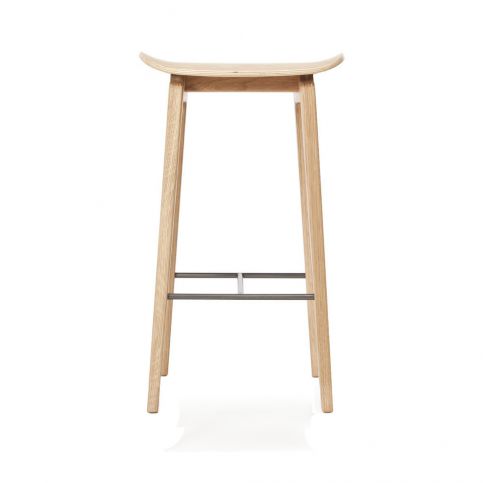Přírodní barová židle z dubového dřeva NORR11 NY11, 65 x 35  cm - Bonami.cz