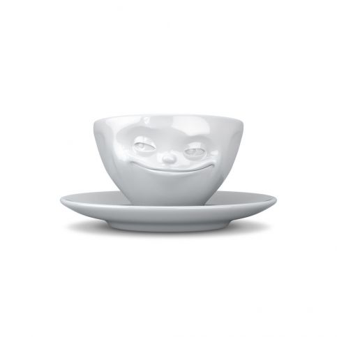 Bílý usměvavý hrníček na espresso 58products - Bonami.cz