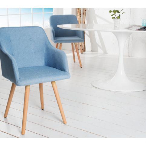 INV Židle LUTON Područky sv. modrá - Design4life