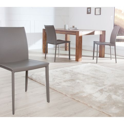 INV Židle Como šedá regenerovaná kůže - Design4life