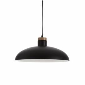 Černé kovové závěsné světlo Kave Home Gotram 38 cm