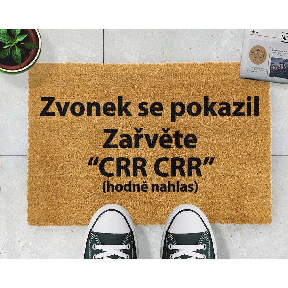 Rohožka z přírodního kokosového vlákna Artsy Doormats Crr!, 40 x 60 cm - Bonami.cz
