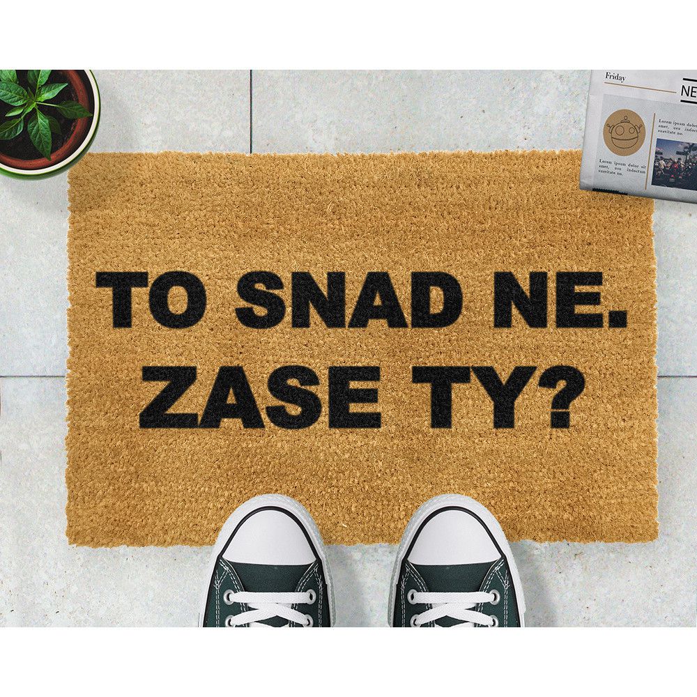 Rohožka z kokosového vlákna 40x60 cm Zase Ty? – Artsy Doormats - Bonami.cz
