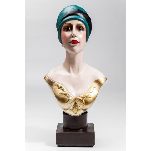Dekorativní předmět Bust Golden Twenties Lady - KARE