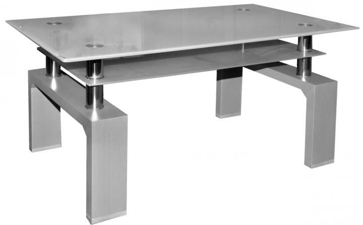 Falco Konferenční stolek A 08-3 šedá/šedé horní sklo - ATAN Nábytek