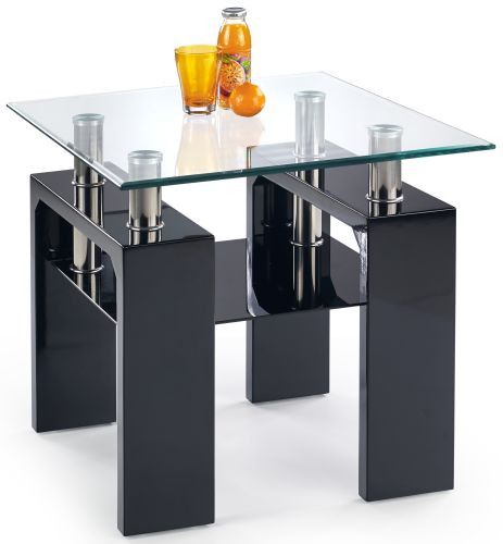 Halmar Konferenční stolek Diana H kwadrat, černý lak - FORLIVING