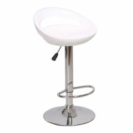  Barová židle, bílá / chrom, Dongo NOVE