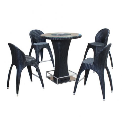 Dimenza Barový stůl TORNEO - černý - ATAN Nábytek