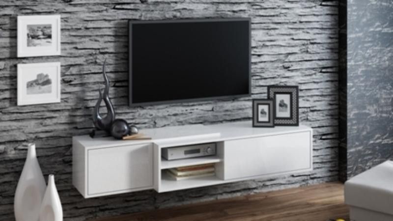 Cama Televizní stolek Sigma 1F - bílá/bílá - ATAN Nábytek