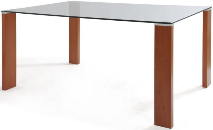 Jídelní stůl 150x90 cm, barva třešeň / sklo BT-6750 TR2 Autronic - DEKORHOME.CZ