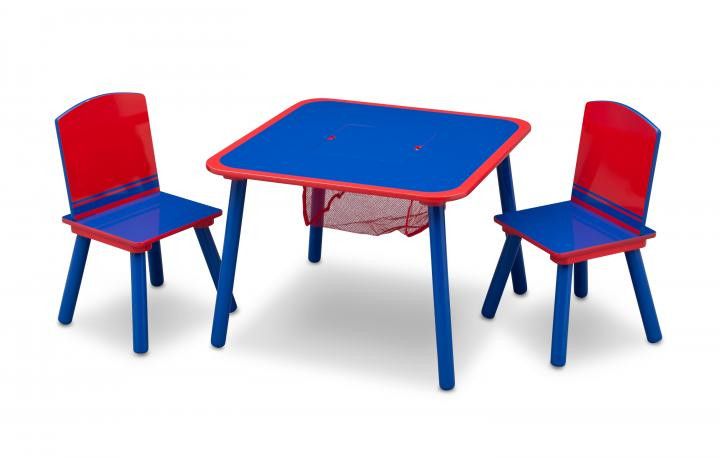 Forclaire Dětský stůl s židlemi modro-červený - ATAN Nábytek