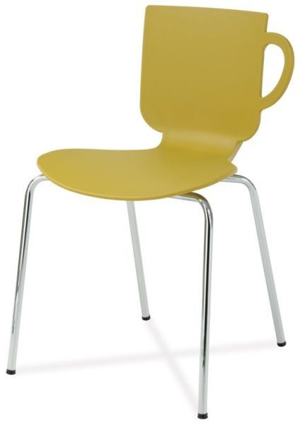Jídelní židle kari, plast / chrom - ATAN Nábytek