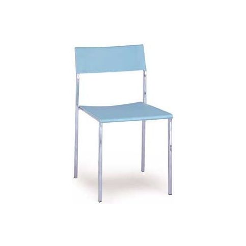 Židle plastová modrá / chrom - M DUM.cz