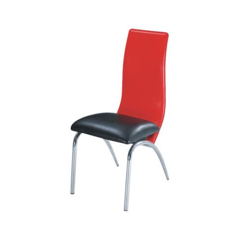 Tempo Kondela Jídelní židle DOUBLE - černá/červená - ATAN Nábytek